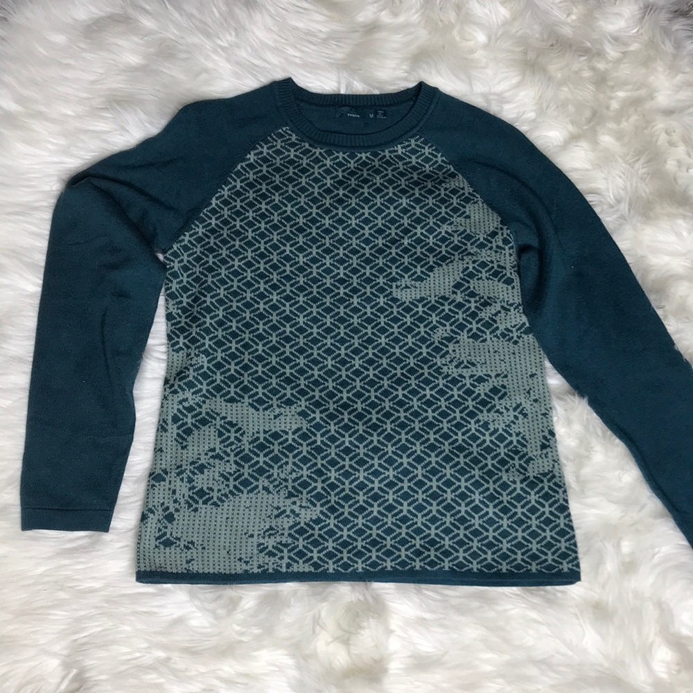 Prana Womens Wool Sweater Green Medium